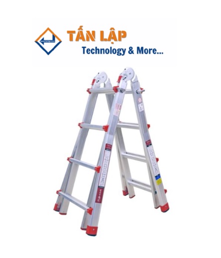 Thang nhôm chữ A gấp trượt Ninda RL-04 - Ảnh 4